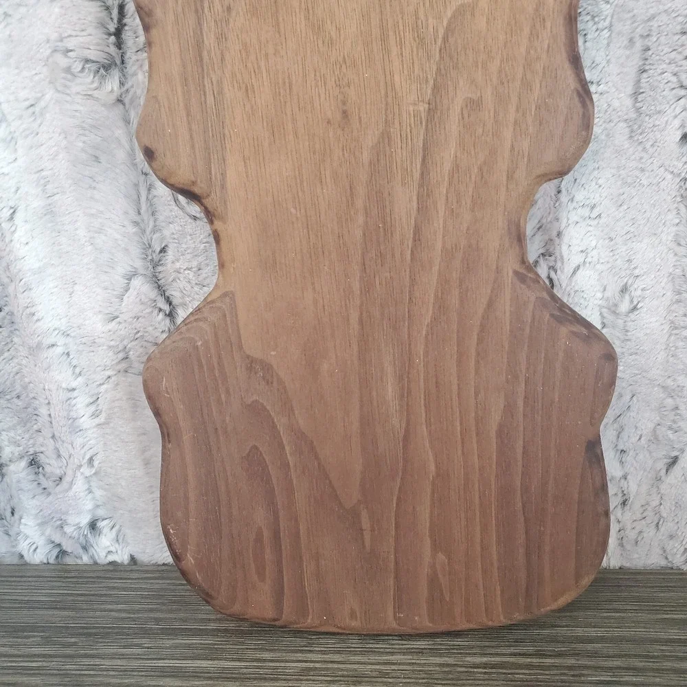 Vintage‎ Charcuterie Violin Viola Cutting Board Wooden Musical Instrument Shape
